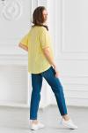 Блуза трикотажная с асимметрией - Линда | желтый