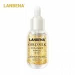 Осветляющая сыворотка для лица с коллагеном и протеинами шелка Lanbena Gold Silk, 40 гр