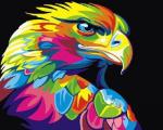 Гордый орел в ярких цветах