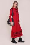Платье длинное с капюшоном и разрезами - InformaL-2 | красный