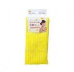 989090 LEC Мочалка для женщин (мягкая с объемными нитями) 23см*100см, Цвет: Желтый 1шт/360