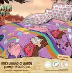 Покрывало Непоседа Gravity Falls Мейбл и Пухля 145х200 хлопок100 бязь стеганое мультиколор