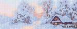 1202 Канва с рисунком 'Матренин посад' 'Морозное утро', 24*47 см