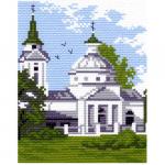 0481 Канва с рисунком Матренин посад 'Церковь' 16*20 см (10*12 см)