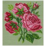 701-1 Канва с рисунком Матренин посад 'Розовые цветы' 21*29 см (28*37 см)