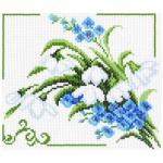 1330-1 Канва с рисунком Матренин посад 'Весенние цветы' 21*29 см (28*37 см)