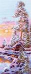 1205 Канва с рисунком 'Матренин посад' 'Зимнее утро', 24*47 см