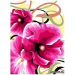 MRC722-306 Канва с рисунком MARGOT 'Розовые цветы' 30*40 см
