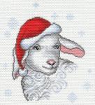 1609 Канва с рисунком 'Матренин Посад' 'Снежная овечка', 28*34 см