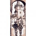 1431 Канва с рисунком 'Матренин посад' 'Городская ратуша', 24*47 см