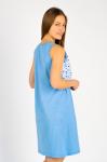 Арт.3013 Сорочка для беременных и кормящих «Лиза» цвет голубой