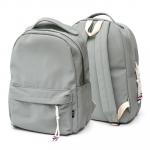 Рюкзак подростковый, 42x30x13,5см, 1 отд, 1 карм, гладкий матовый материал "таслан", серо-зеленый