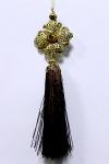 Украшение елочное, Подвеска Цветок, цвет золото, акрил, 17,78 см.