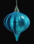Украшение елочное Капля ,цвет голубой (акрил)