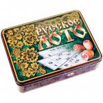 Игра настольная Лото, Русские узоры, жестяная коробка, 01776