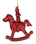 Украшение елочное Всадник на коне золотого цвета Christmas House 7*8 см .