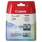 Картридж струйный CANON (PG-510/CL-511) PIXMA MP240/250/260/MX320, черный и цветной, 264 стр, ориг.