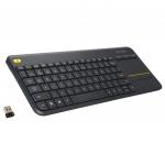 Клавиатура беспроводная LOGITECH K400, 85 клавиш, USB, чёрная, 920-007147