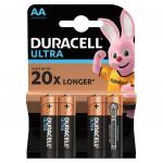 Батарейки КОМПЛЕКТ 4 шт,DURACELL Ultra Power,AA(LR06,15А),алкалиновые,пальчиковые,блистер,(ш/к 2573)