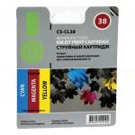 Картридж струйный CACTUS (CS-CL38) для CANON PIXMA iP1800/1900/2500/MP140/190, цветной, рес 205 стр