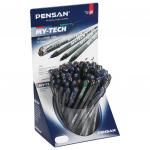 Ручка шариковая масляная PENSAN My-Tech Colored, палитра классических цветов АССОРТИ, дисплей, 2240