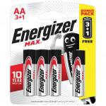 Батарейки КОМПЛЕКТ 4 шт,ENERGIZER Max,ПРОМО 3+1,AA(LR06,15А),алкалин,пальчиковые,блистер,(ш/к 12062)