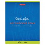 Тетрадь предметная ПАЛИТРА ЗНАНИЙ 36л, обложка мелованная бумага, АНГЛИЙСКИЙ ЯЗЫК, клетка, BRAUBERG