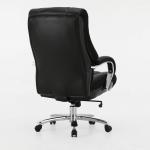 Кресло офисное BRABIX PREMIUM Bomer HD-007, НАГРУЗКА до 250 кг, рецикл. кожа, хром, черное, 531939