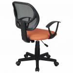 Кресло компактное BRABIX Flip MG-305, ткань TW, оранжевое/черное, 531920