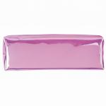 Пенал-косметичка ЮНЛАНДИЯ, прозрачный полиуретан, Glossy, розовый, 20х5х6 см, 228984