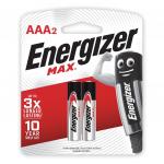 Батарейки КОМПЛЕКТ 2 шт, ENERGIZER Max, AAA (LR03, 24А),алкалиновые,мизинчиковые,блистер,(ш/к 11416)