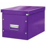Короб архивный LEITZ "Click & Store" L, 310*320*360мм, лам. картон, разборный, фиолетовый, 61080062