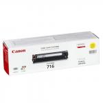 Картридж лазерный CANON (716Y) LBP-5050, желтый, ресурс 1500 стр, ориг.