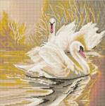 "Белые лебеди" (рис. на сатене 25х25)