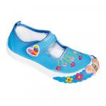 Туфли текстильные для девочки PK14-616-голубой