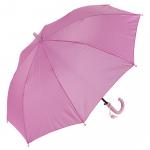 Зонт трость полуавтомат детский розовый со свистком 86 см