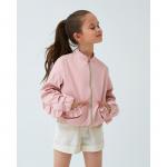 Бомбер для девочки MINAKU: cotton collection цвет розовый, рост 122