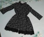Платье-рубашка низ кружево черное RH06