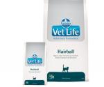 21717 FARMINA VET LIFE HAIRBALL КОРМ Д/КОШЕК СНИЖАЕТ ОБРАЗОВАНИЕ И СПОСОБСТВУЕТ ВЫВЕДЕНИЮ ШЕРСТЯНЫХ КОМОЧКОВ ИЗ ЖКТ