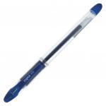 Ручка гелевая, 0,5 мм, синий цв., грип, пластик корп., INDEX, VIZA