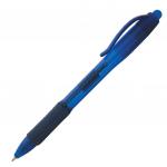 Ручка гелевая автоматическая, 0,7 мм, синий цв., грип, пластик корп., INDEX, TRAVELLER