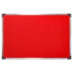 Доска текстильная 60х90 см, алюминиевая рамка, красная