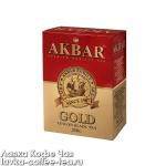 чай черный Akbar Gold 250 г. красно-золотой