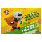 Гуашь, 6 цв., ассорти, классика, без кисти, банка, 10 мл, ACTION!, FANCY, картон. короб.