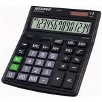 Калькулятор 14-разр., двойное питание, двойная память, черный пластик, разм.195х149х47,5 мм