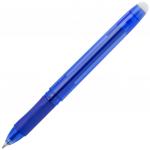 Ручка гелевая со стираемыми чернилами, 0,5 мм, синий цв., рифление, пластик корп., ACTION!