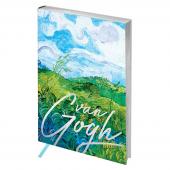 Записная книжка А6 80л. ЛАЙТ, кожзам, Greenwich Line Vision. Van Gogh. Fields, тон. бл, сереб.срез, NA6-25408