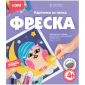 Фреска-картина из песка  Совушка, картонная коробка, Кп-057