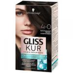 Стойкая краска для волос GLISS KUR Уход & Увлажнение 4-0 Тёмно-каштановый  142,5 мл