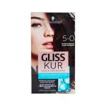 Стойкая краска для волос GLISS KUR Уход & Увлажнение 5-0 Натуральный каштановый  142,5 мл